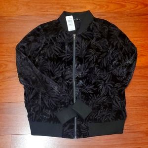 Burout Velvet Bomber jacket